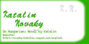 katalin novaky business card